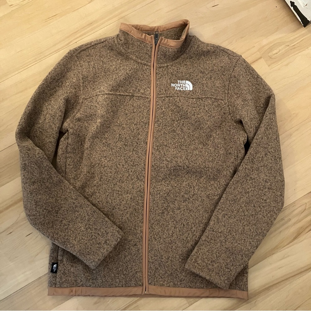 The North Face Tan Zip-Up fleece shell